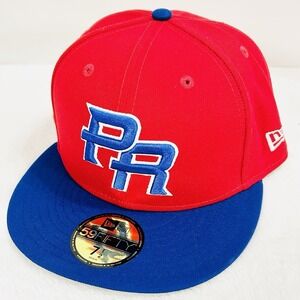 New Era Puerto Rico WBC 2-Tone 59FIFTY Fitted Hat Cap 7 1/2 Red Baseball